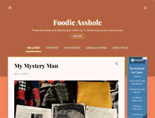 Tablet Screenshot of foodieasshole.com
